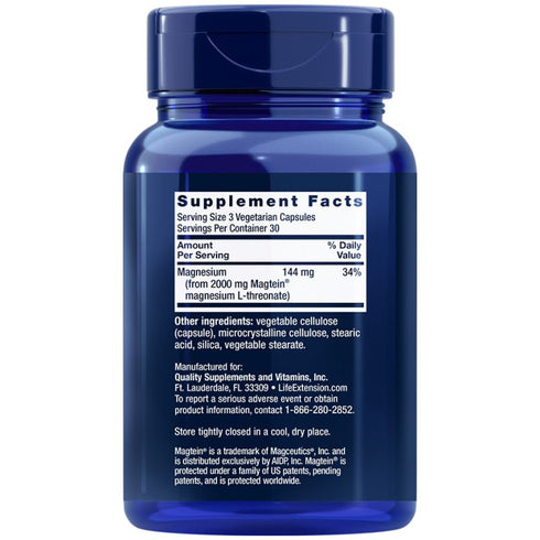 Neuro-Mag Magnesium L-Threonate 90 Capsules-Life Extension-Matakana Pharmacy